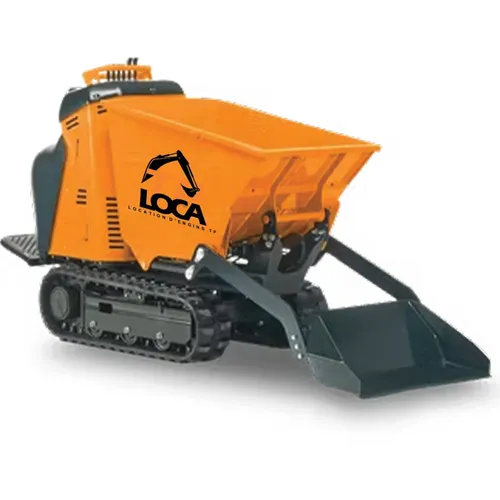 DUMPER THERMIQUE FRONTABENNE SUR CHENILLES AVEC LAME DE CHARGEMENT - CU 600 KG